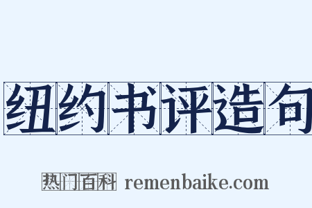 纽约书评造句是什么意思的图片